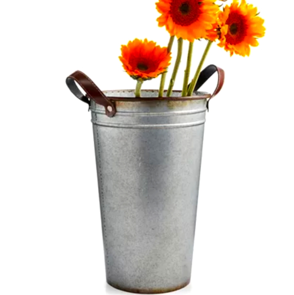 La Dolce Vita Large Metal Flower Bucket
